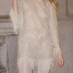 Doen Sparkling Cream Long Sleeve Dress